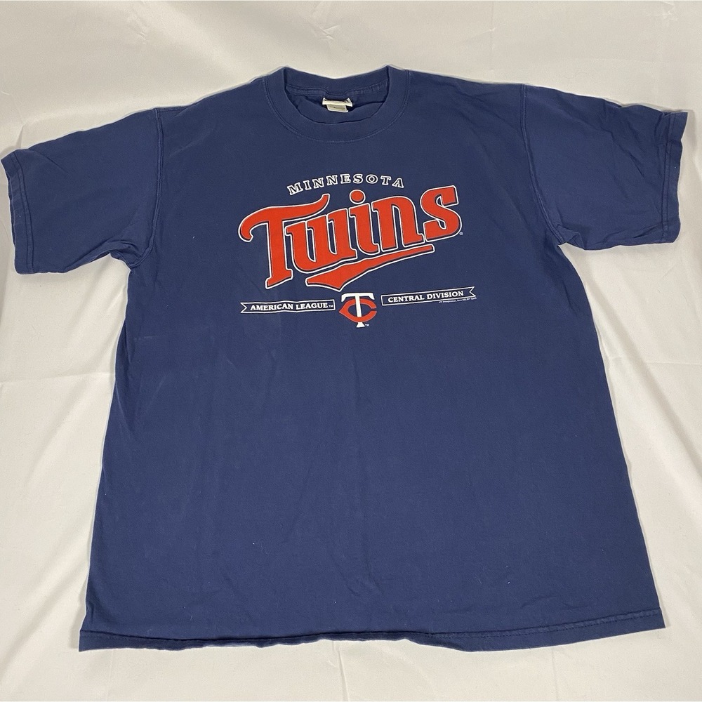 Minnesota Twins T Shirt Men's Large Navy MLB Lee Sport American League
